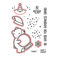Lawn Fawn - Little Snow Globe: Bear Stamp and Die Bundle
