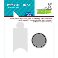Lawn Fawn - Lawn Cuts - Reveal Wheel Little Snow Globe: Bear add-on - LF3276