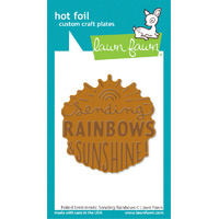 Lawn Fawn - Hot Foil - Foiled Sentiments: Sending Rainbows Hot Foil Plate - LF3387