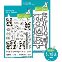 Lawn Fawn - I Heart Pandas - Stamp and Die Bundle