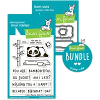 Lawn Fawn - I Heart Pandas Add-On - Stamp and Die Bundle