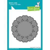 Lawn Fawn - Lawn Cuts - Doily Hearts Die - LF3612