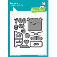Lawn Fawn - Lawn Cuts - Tiny Gift BoxPanda and Bear Add-On Dies - LF3614