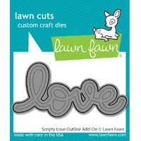 Lawn Fawn - Lawn Cuts - Scripty Love Outline Add-On Die - LF3615