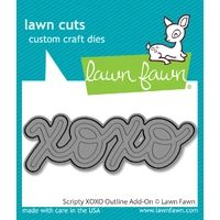 Lawn Fawn - Lawn Cuts - Scripty XOXO Outline Add-On Die - LF3616