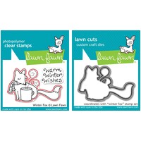 Lawn Fawn Winter Fox Stamp+Die Bundle