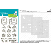 Lawn Fawn - Spring Basket - Stamp and Colouring Stencil Bundle