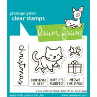 Lawn Fawn - Stamps - Cozy Cats Christmas Add-On - LF3899