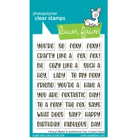 Lawn Fawn - Stamps - Henry’s Build-A-Sentiment: Fox - LF3910