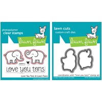 Lawn Fawn Love You Tons Stamp+Die Bundle
