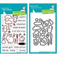 Lawn Fawn Hello Baby Stamp+Die Bundle