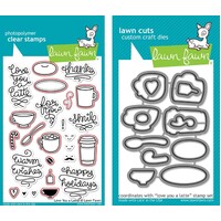 Lawn Fawn Love You A Latte Stamp+Die Bundle