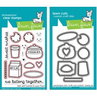 Lawn Fawn Milk And Cookies Stamp+Die Bundle