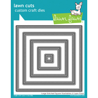 Lawn Fawn Cuts Large Stitched Square Stackables Dies LF837 