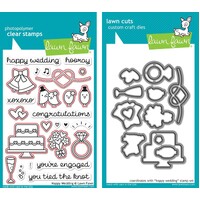 Lawn Fawn Happy Wedding Stamp+Die Bundle