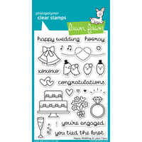Lawn Fawn Stamps Happy Wedding LF887 