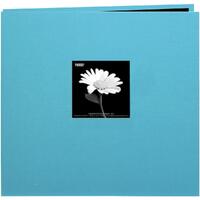 12x12 Scrapbooking Photo Album with Window Turquoise Blue