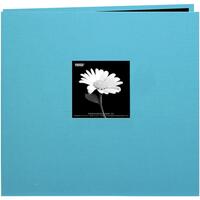 8x8 Scrapbooking Photo Album with Window Turquoise Blue
