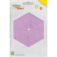Nellie's Multi Frames Dies Straight Hexagon MFD059 