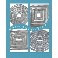 Scrap Dragon Wonky Stitched Nesting Dies Bundle Circle Square Rectangle Oval