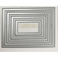 Scrap Dragon Dies Stitched Rectangle Scallop Frames 