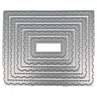Scrap Dragon Dies Fancy Scallop Stitched Rectangle