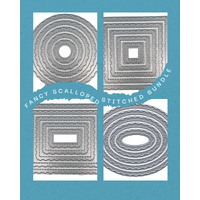 Scrap Dragon Fancy Scalloped Stitched Nesting Dies Bundle Circle Square Rectangle Oval