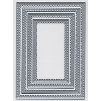 Scrap Dragon Nesting Dies A6 Stitched Rectangle Scallop Frames