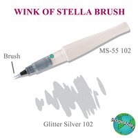 Zig Wink Of Stella Brush Glitter Marker Silver 