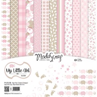 Elizabeth Craft Designs Modascrap 12 x 12 Inch Paper Pad My Little Girl