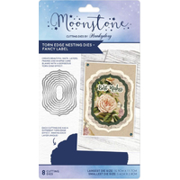 Hunkydory Moonstone Dies - Torn Edge Nesting Dies - Fancy Label