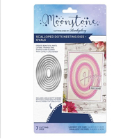 Hunkydory Moonstone Dies - Scalloped Dots Nesting Dies - Ovals