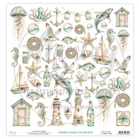 Mintay Basic Elements 12 x 12 Sheet 05 - Azure Coast Elements