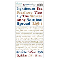 Mintay Papers 6x12 Stickers Sheet (Words) Lighthouse