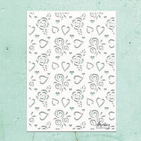 Mintay Kreativa Stencil 27 - Hearts & Roses