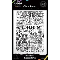 Arden Creative Clear Stamp Set - Laurel Grove - Typecast Mix Background