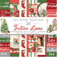 The Paper Boutique 8x8 Embellishments Pad Festive Lane