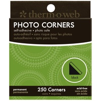 Thermoweb Photo Corners Black 250pk