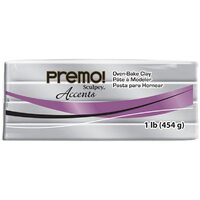 Sculpey Premo Oven-Bake Modelling Clay 1 lb 454g Silver