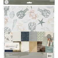 Kaisercraft 12x12 Paper Pack Unchartered Waters with BONUS Stickers