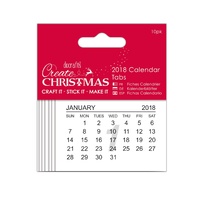 Papermania Calendar Tabs 10 Pack 2018 