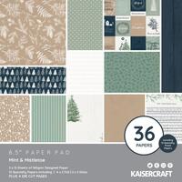 Kaisercraft Paper Pad Mint and Mistletoe 6.5X6.5 40/Pkg