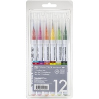 ZIG Clean Color Real Brush Markers 12/Pkg Set A