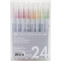 ZIG Clean Color Real Brush Markers 24/Pkg