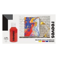 Reeves Pre-Mixed Acrylic Pour Paint Set Basic
