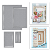 Spellbinders Designer Dies Hemstitch Rectangles Venise Lace S5-308