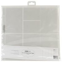 Kaisercraft D-Ring Album Refills 12X12 (4) 4X3 & (4) 4X6 Pockets/Pkg
