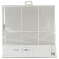 Kaisercraft D-Ring Album Refills 12X12 (6) 6X4 Pockets Portrait 10/Pkg
