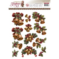 Amy Design 3D Decoupage A4 Sheet Christmas Greetings Bells