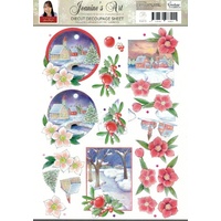 Jeanines Art 3D Decoupage A4 Sheet Christmas Classics Landscape 2